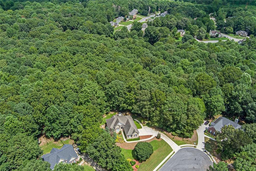 3792 Falls Trail Winston, GA 30187 - Photo 29 of 33 an aerial view of a house with a yard and outdoor seating
