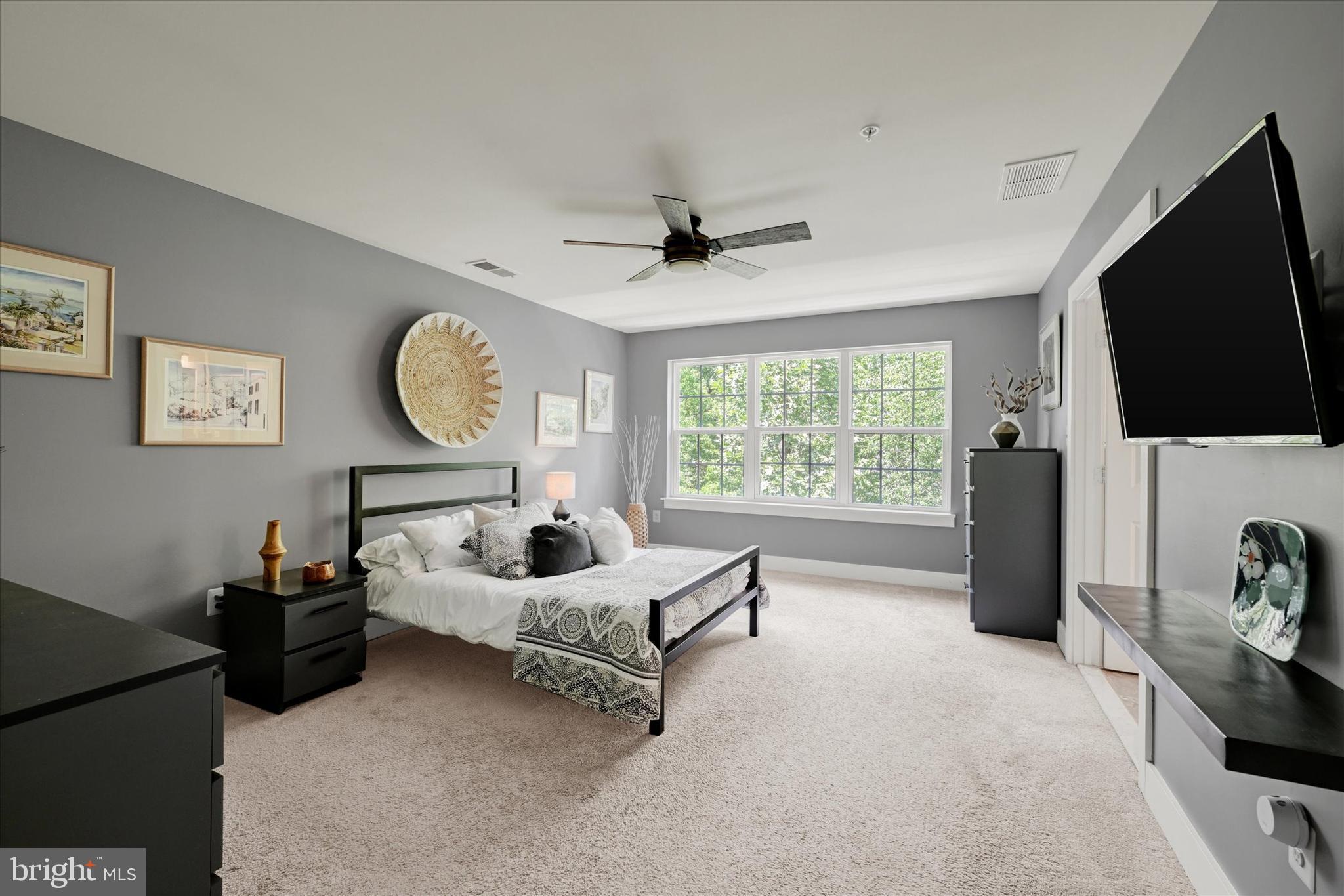 2596 Twin Birch Road Hanover, MD 21076 - Photo 13 of 34 Large Primary Bedroom w/ view of woods.