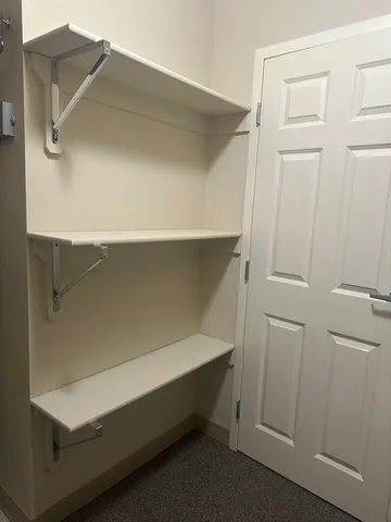 a close view of closet