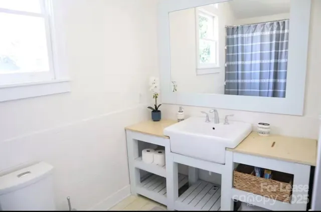 a bathroom with a sink a vanity and a bathtub