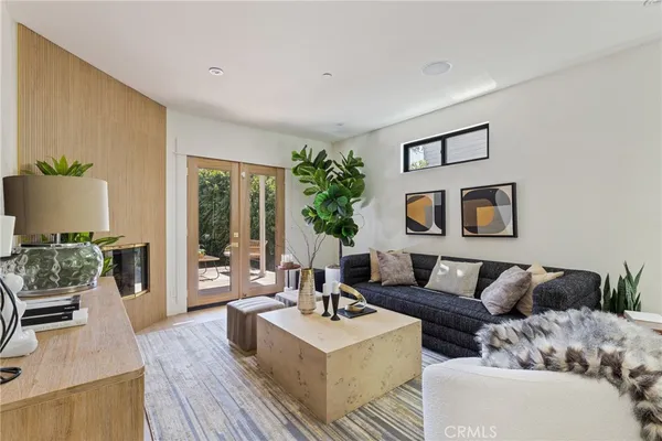 a living room with furniture and a couch