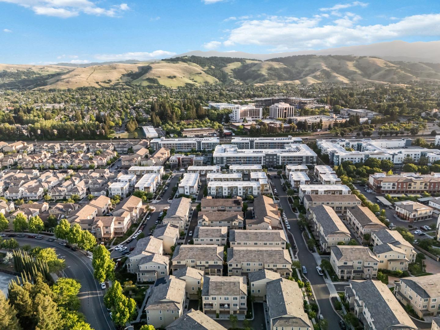 5977 Larkstone Loop San Jose, CA 95123 - Photo 57 of 63 an aerial view of residential houses with city view