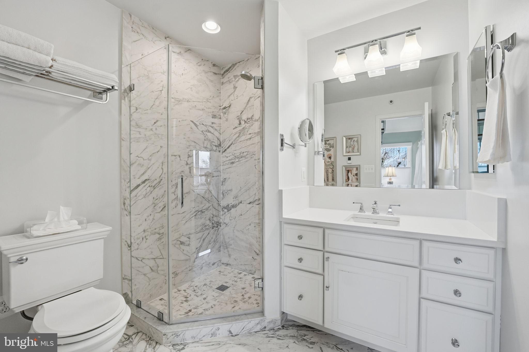 207B Locust Street Southeast Vienna, VA 22180 - Photo 21 of 33 Remodeled primary bath with heated floor