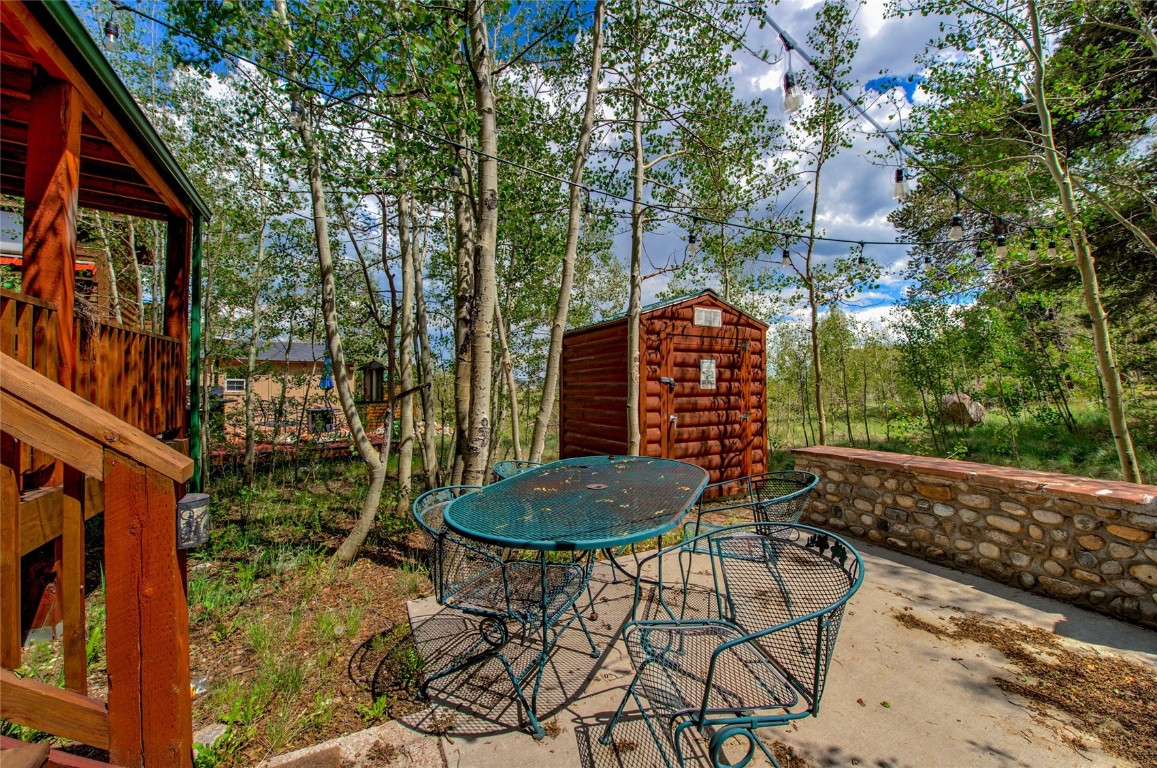 122 Sunshine Loop Fairplay, CO 80440 - Photo 23 of 28 a view of a chairs and table in the patio