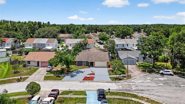 an aerial view of a city