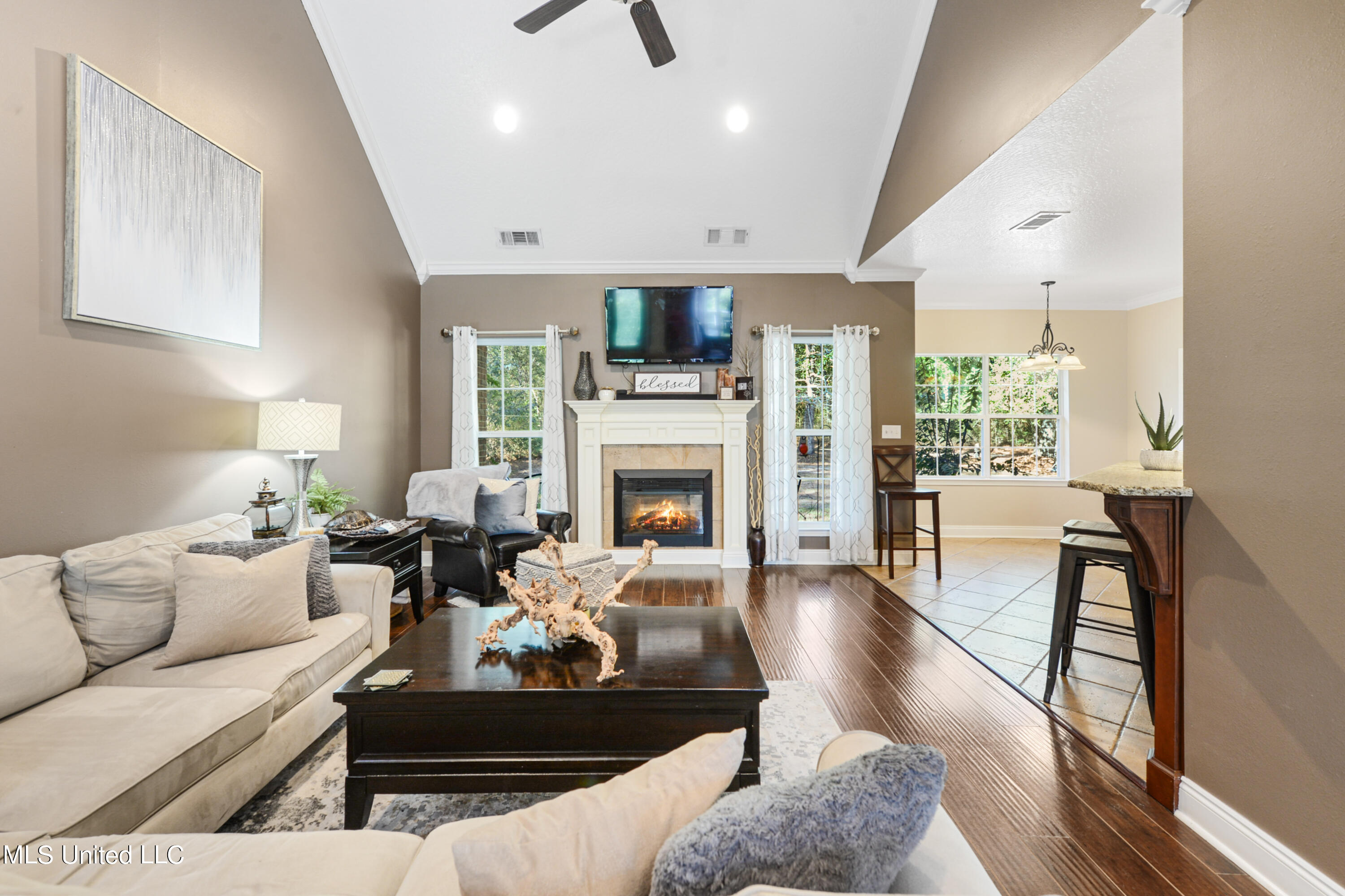 166 Geiger Road Lucedale, MS 39452 - Photo 9 of 27 VAULTED CEILINGS/FIREPLACE