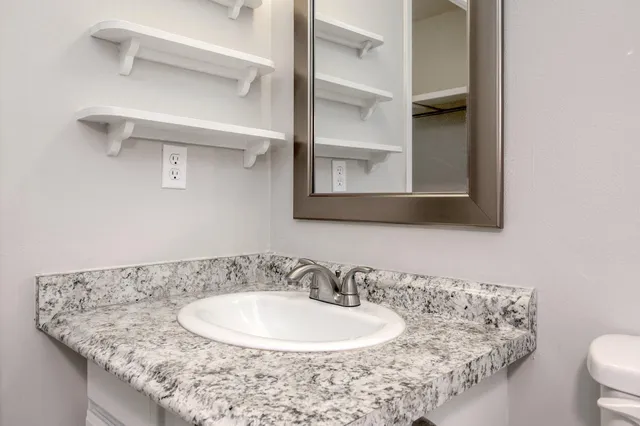 a bathroom with a sink and a toilet