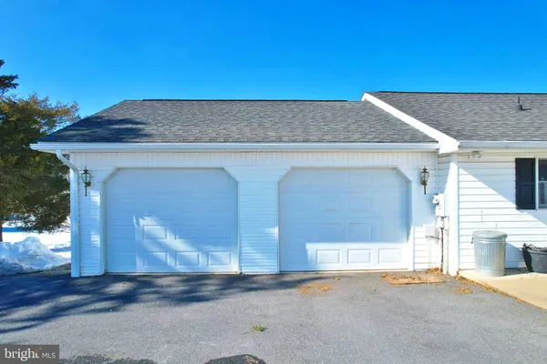 a view of a house with a garage