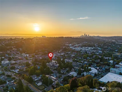 an aerial view of a city