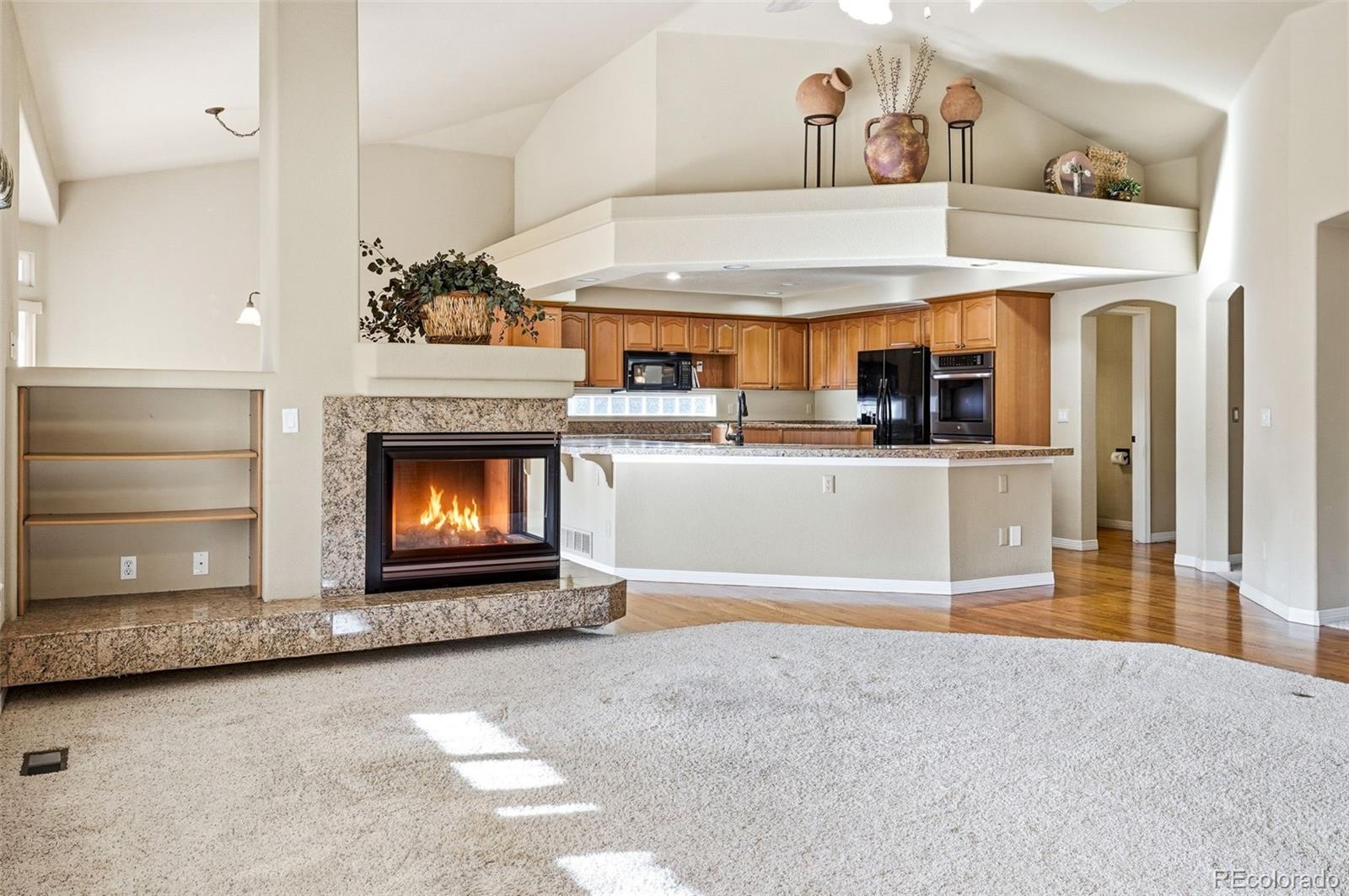 10482 Grizzly Gulch Highlands Ranch, CO 80129 - Photo 11 of 50 a view of a fireplace and window in a room