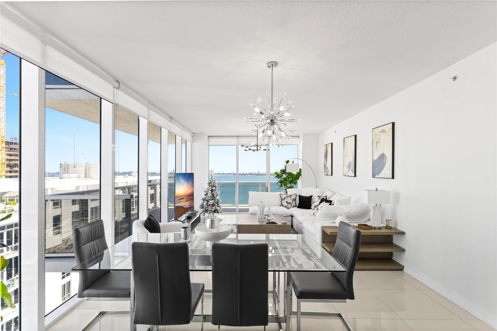 600 Northeast 27th Street, Unit 2301 Miami, FL 33137 - Photo 30 of 77 a view of a dining room with furniture window and outside view