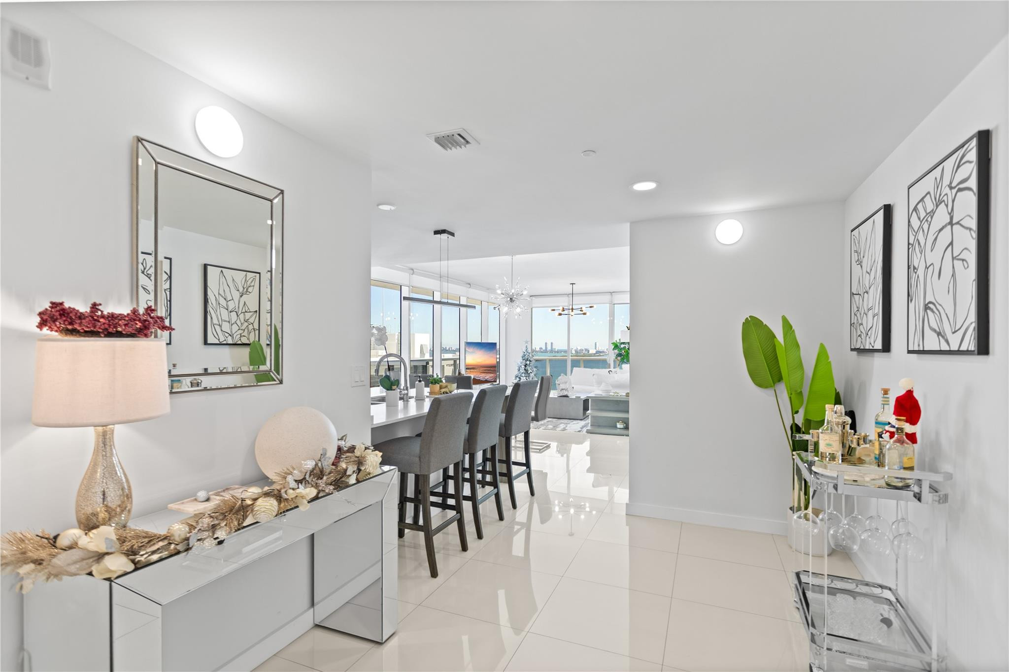 600 Northeast 27th Street, Unit 2301 Miami, FL 33137 - Photo 37 of 77 a living room with furniture and wooden floor