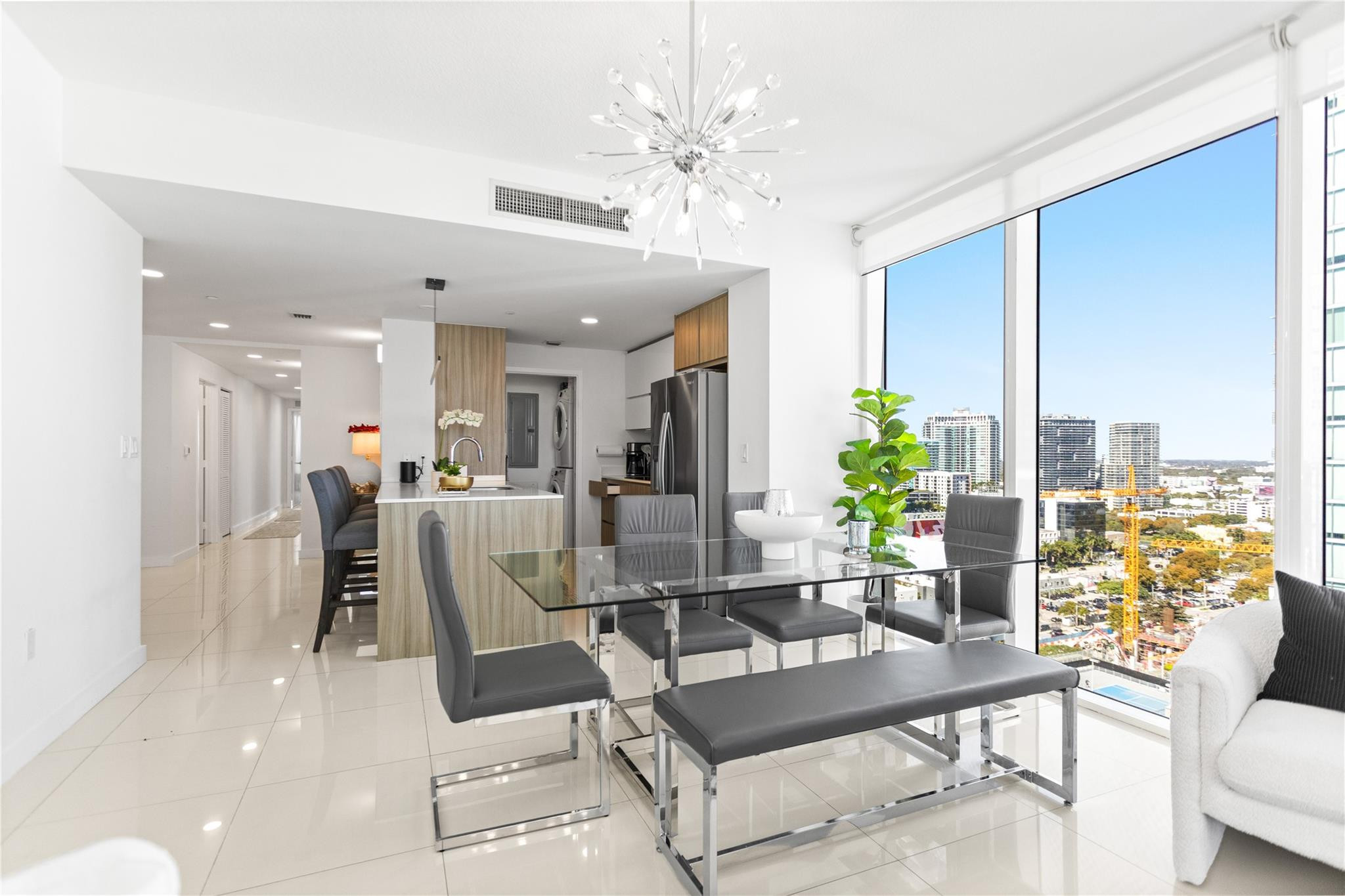 600 Northeast 27th Street, Unit 2301 Miami, FL 33137 - Photo 45 of 77 a living room with furniture and a large window