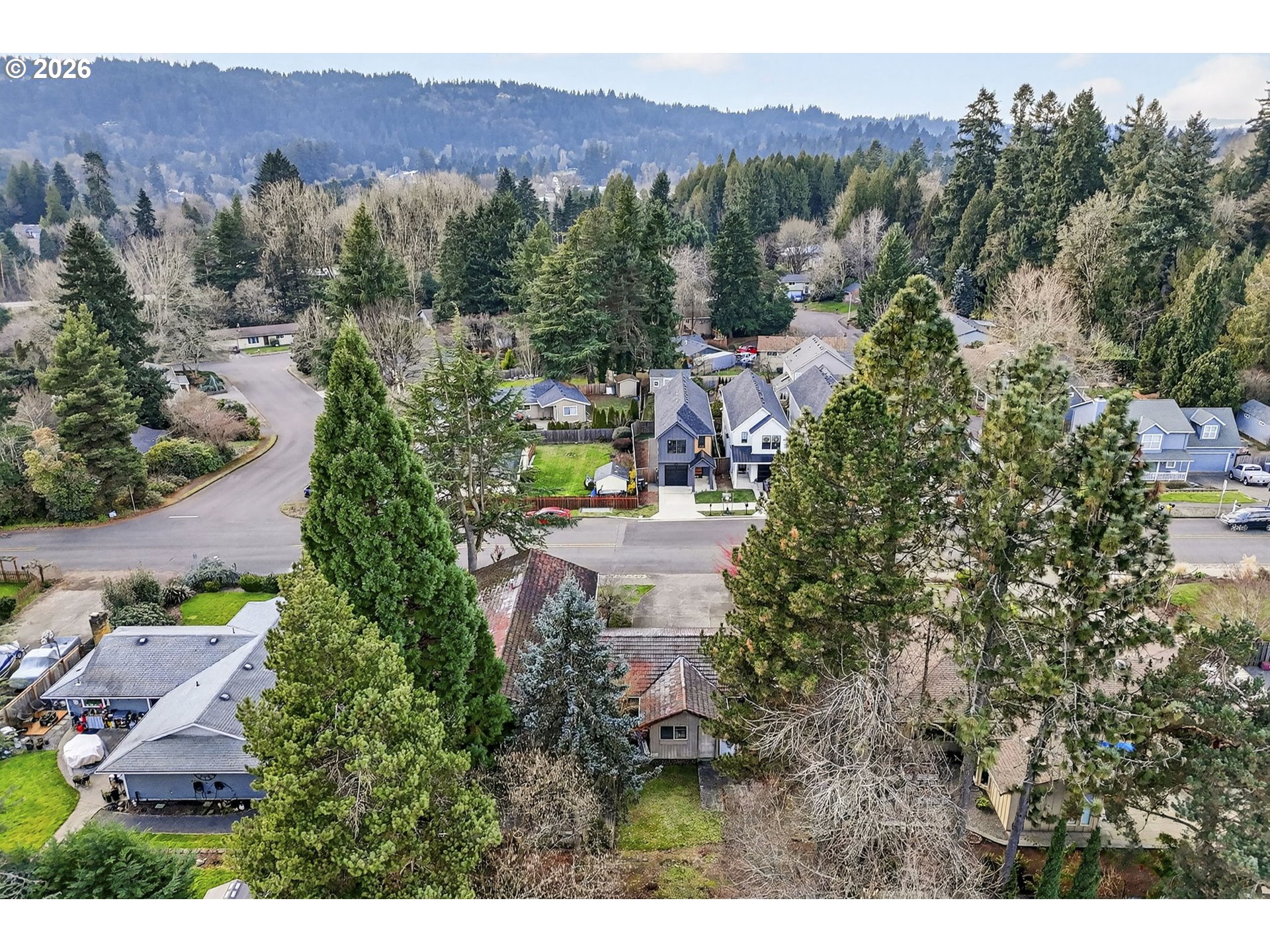 2445 Debok Road West Linn, OR 97068 - Photo 42 of 45 an aerial view of a house with outdoor space and street view