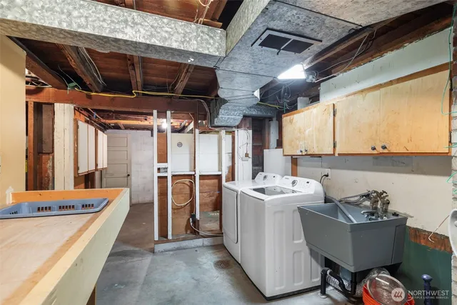 a room with storage and utility