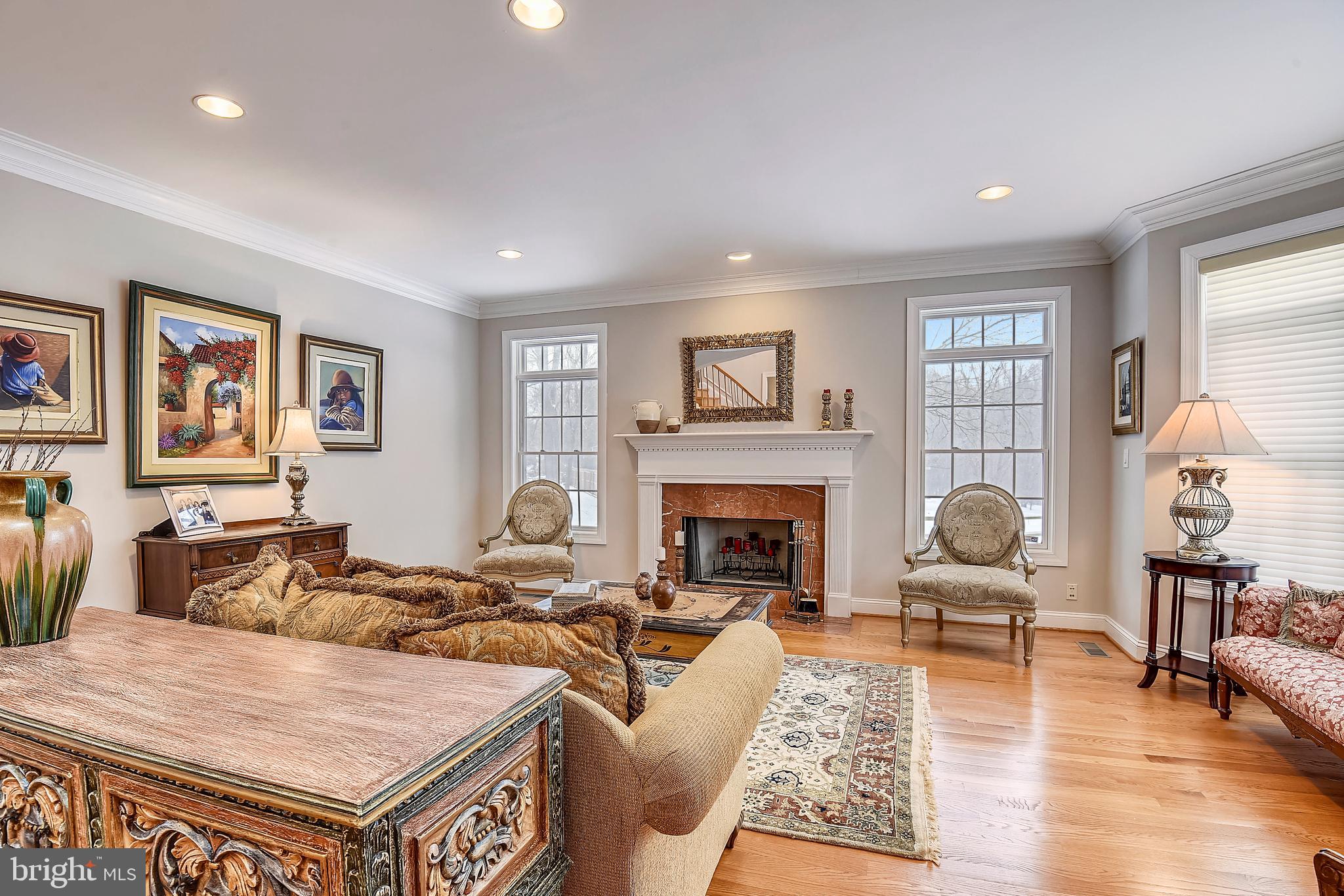 13610 Query Mill Road North Potomac, MD 20878 - Photo 17 of 60 Living Room with fireplace