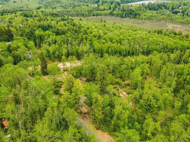 a view of a lush green field