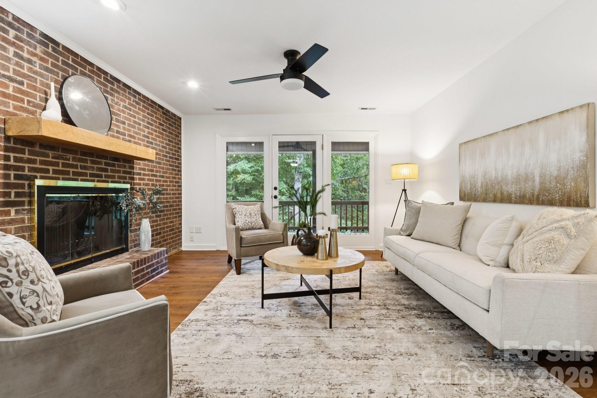3090 Goblet Road Richburg, SC 29729 - Photo 33 of 48 a living room with furniture and a fireplace