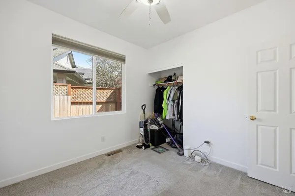 a view of a livingroom with a window