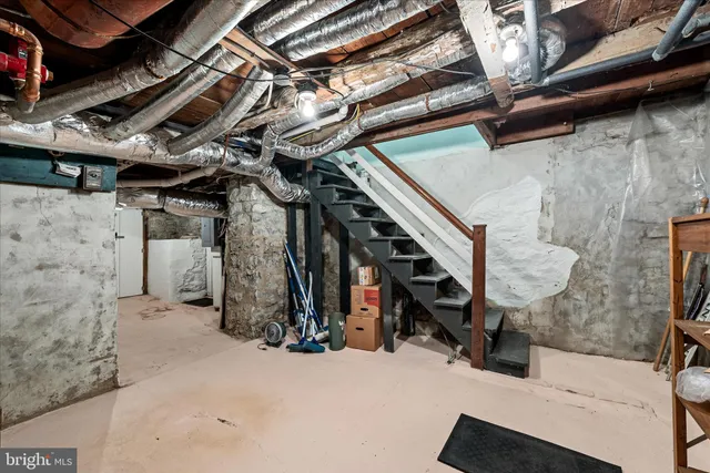 a view of storage and utility room