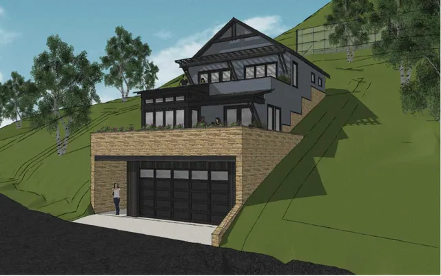 a front view of a house