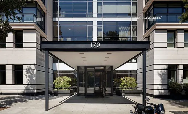 a front view of a building