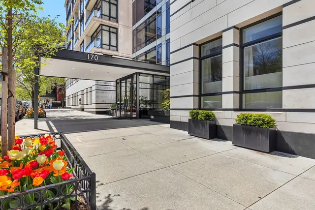 a view of a refrigerator in kitchen
