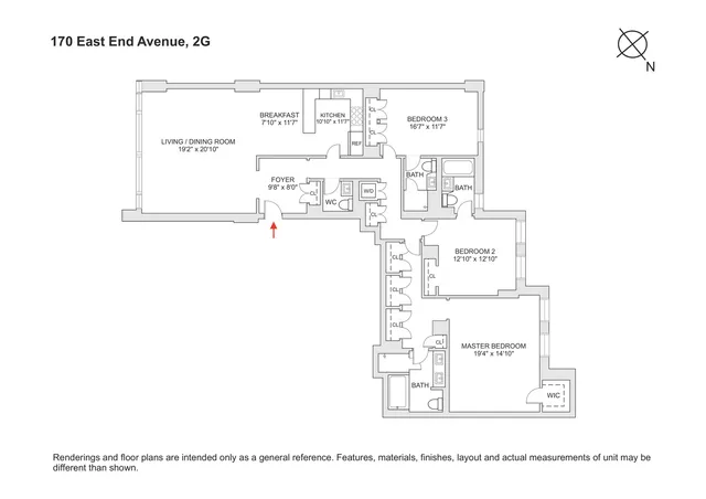 $3,650,000 | 170 East End Avenue, Unit 2G | Upper East Side