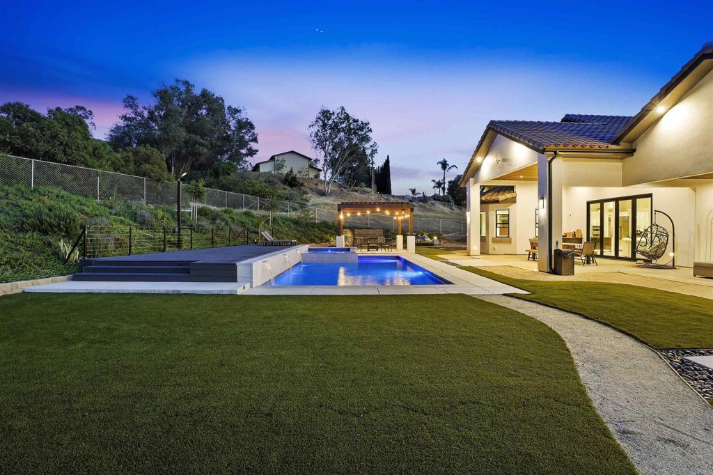 14989 Orchard View Drive Poway, CA 92064 - Photo 42 of 50 a view of yard with swimming pool and fire pit