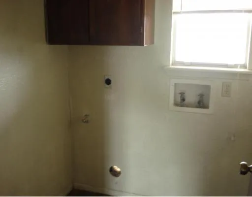a bathroom with a window
