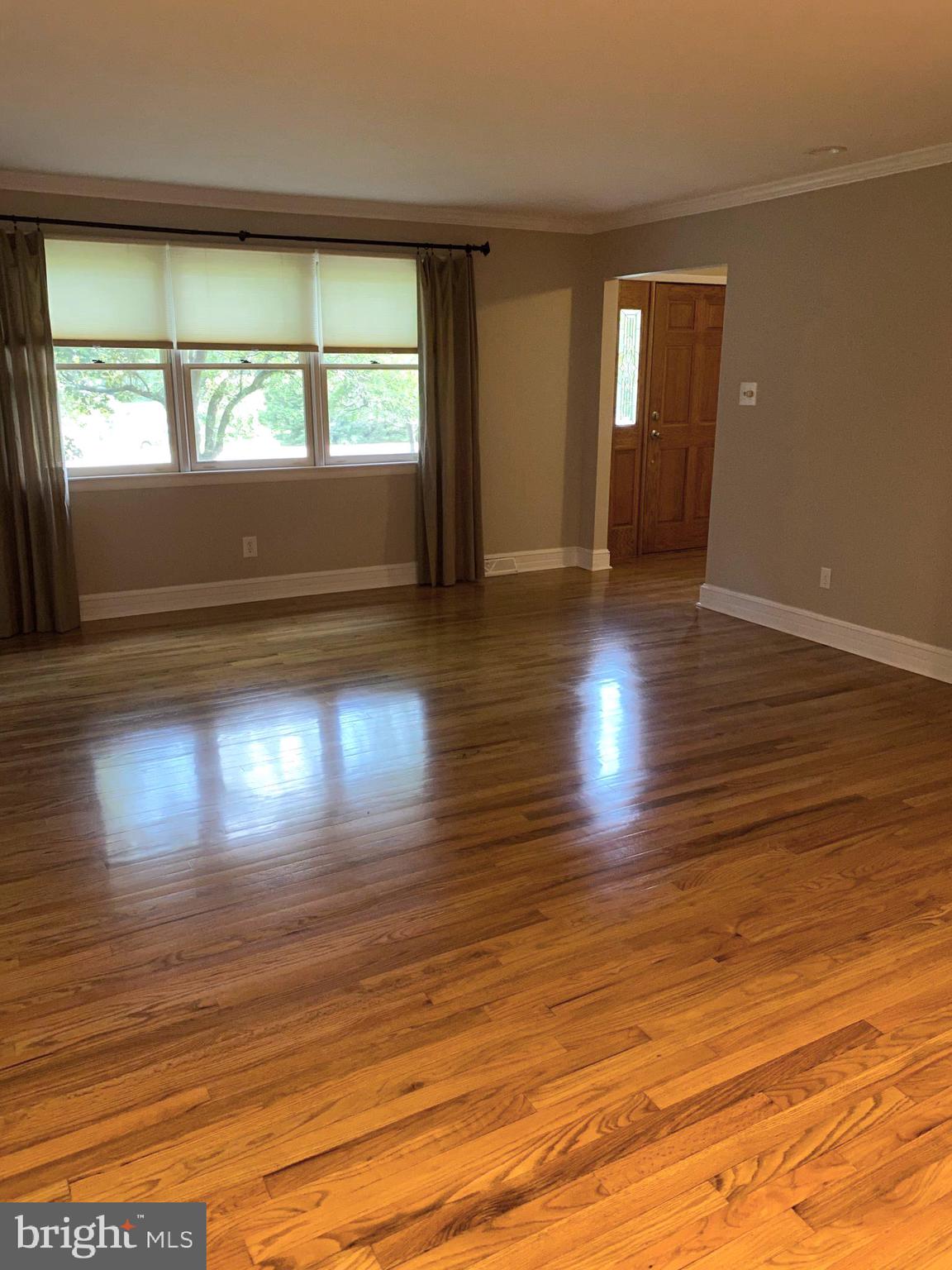 Living room with beautiful wood floors