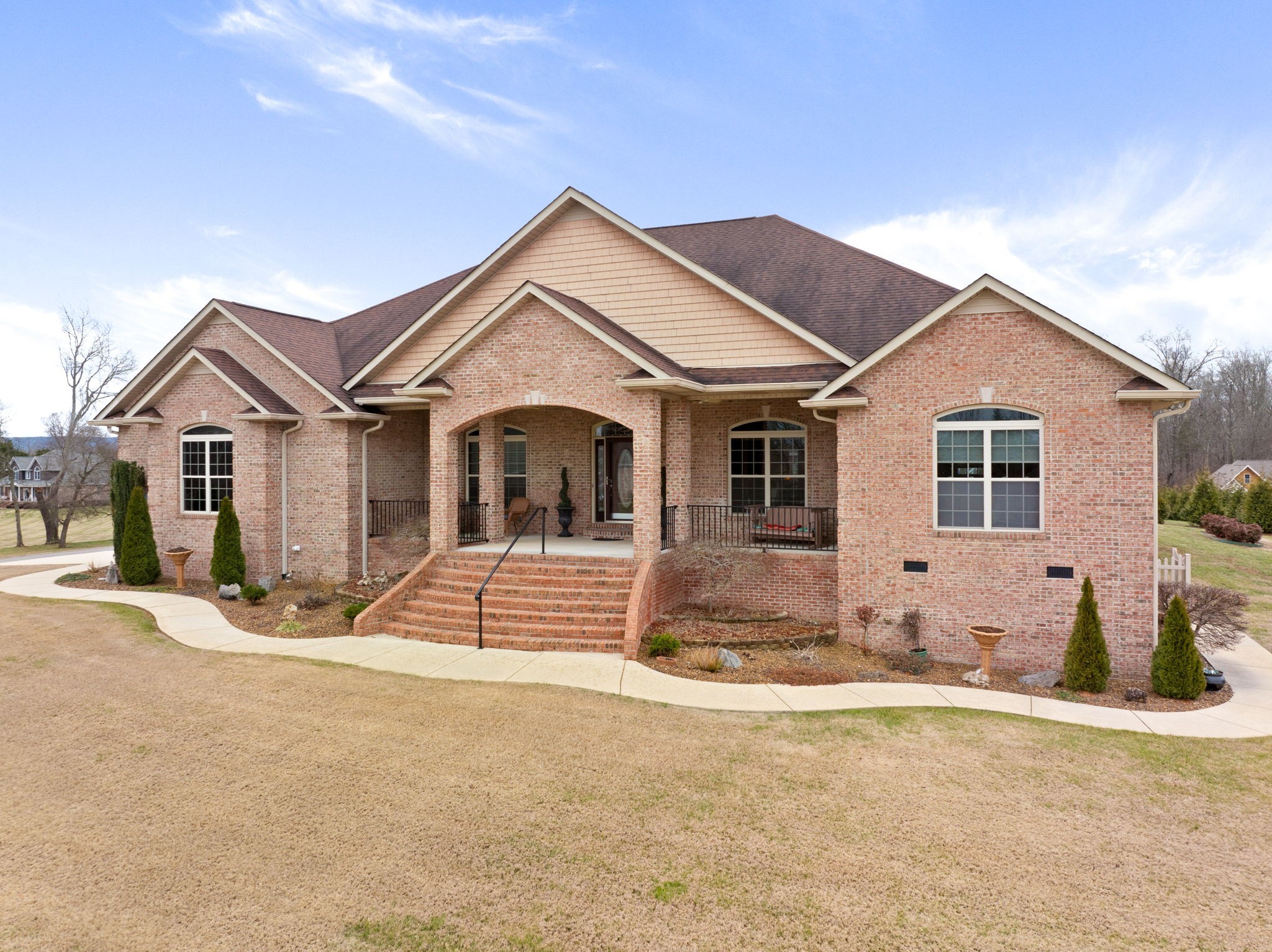 469 Pickney Road Winchester, TN 37398 - Photo 1 of 49 Front view of house. The sidewalk goes around the house to large walk-in storage area under the house for your lawn mower and pool equipment.