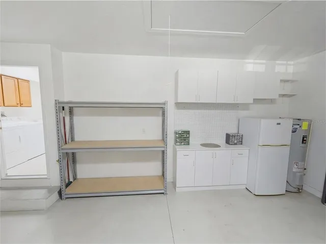 a view of a dining area with furniture