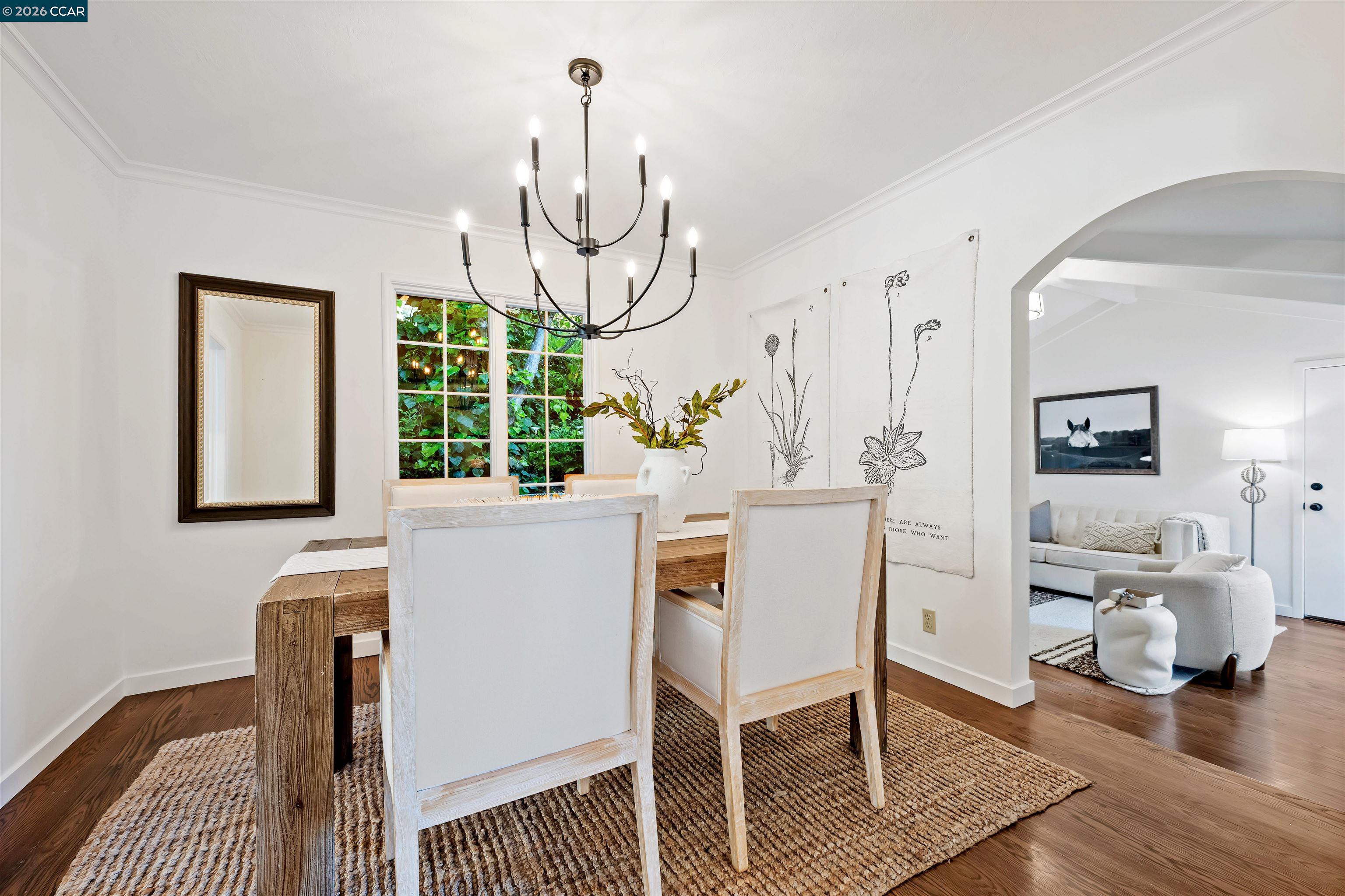 120 Las Vegas Road Orinda, CA 94563 - Photo 9 of 23 a view of a dining room with furniture window and wooden floor
