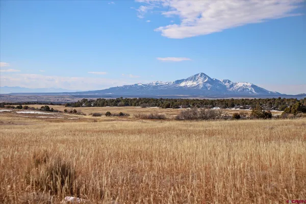 a view of a house with a yard and mountain view