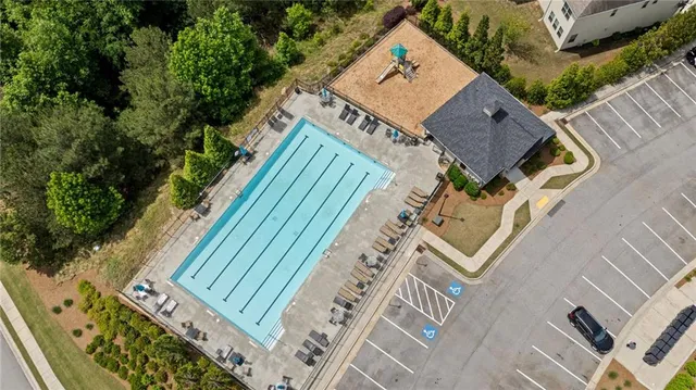 a view of a city with a mountain