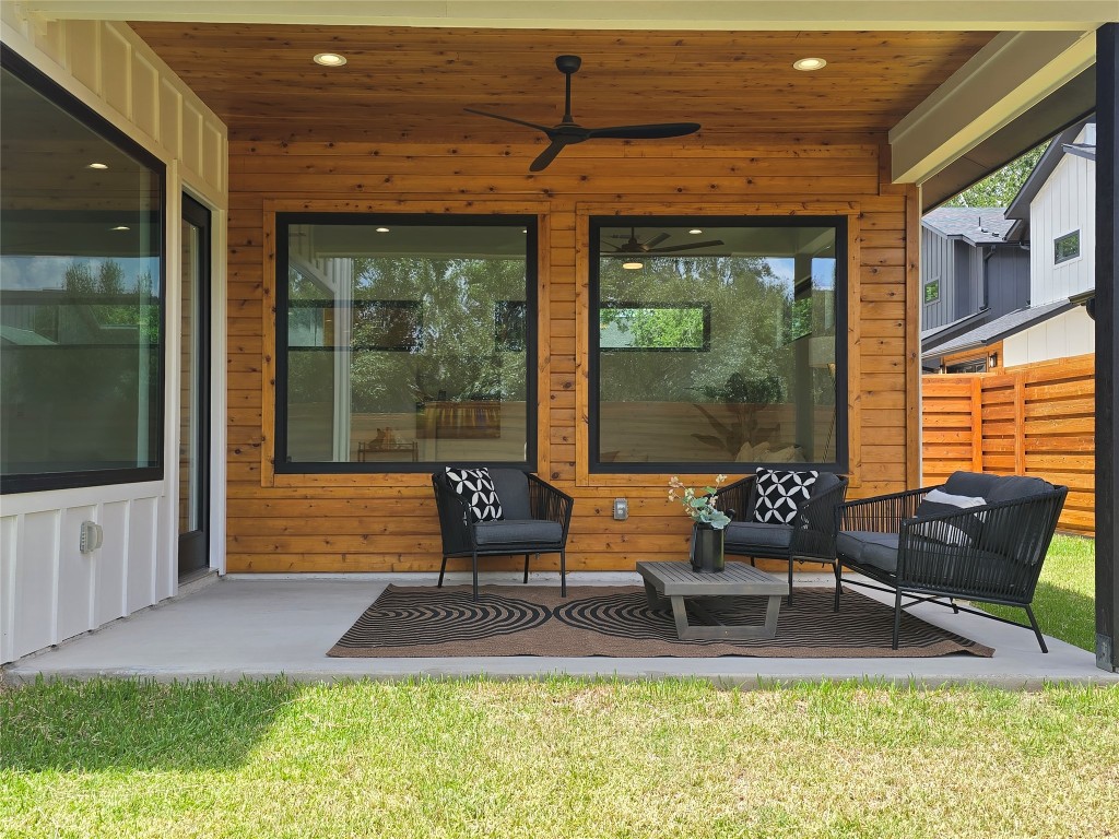 5301 Grover Avenue Austin, TX 78756 - Photo 16 of 40 Close up view of the large rear covered porch.