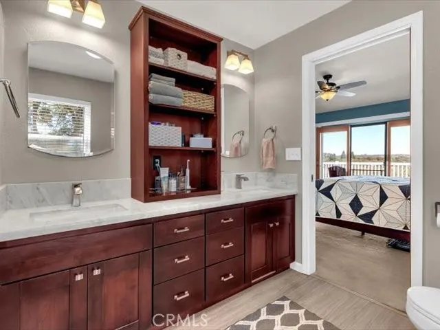 a view of city and mountain