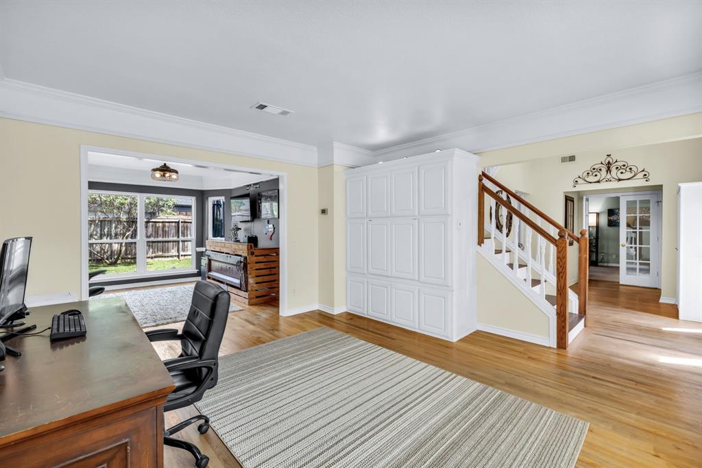 720 Bridget Way Hurst, TX 76054 - Photo 16 of 40 a view of a workspace with furniture and a window