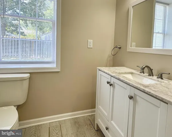 a bathroom with a sink toilet and vanity