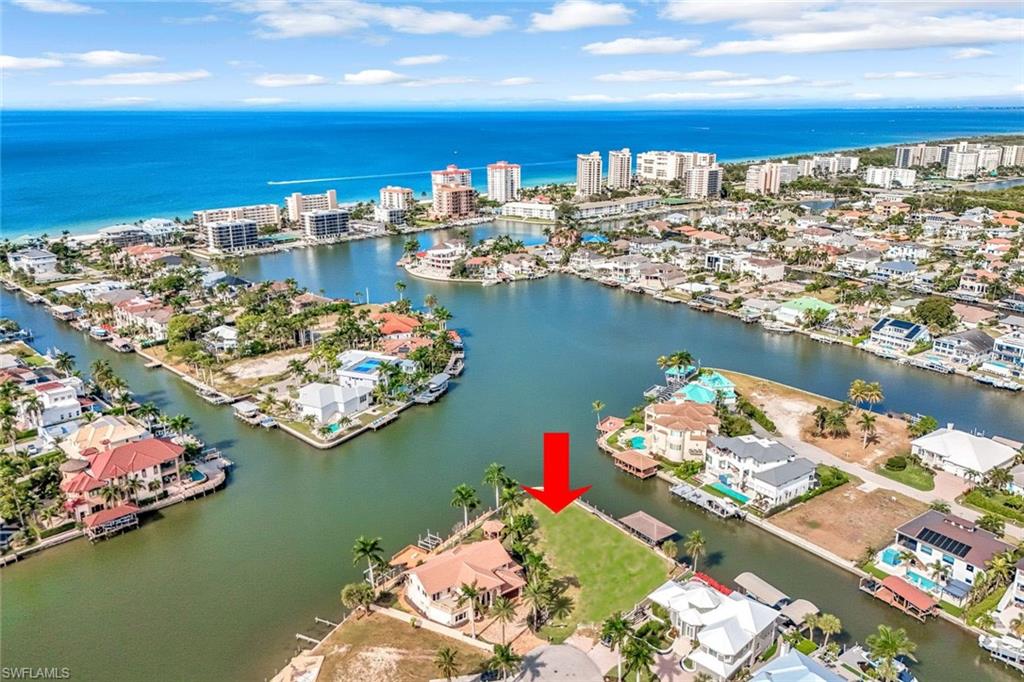 a view of a city and ocean view