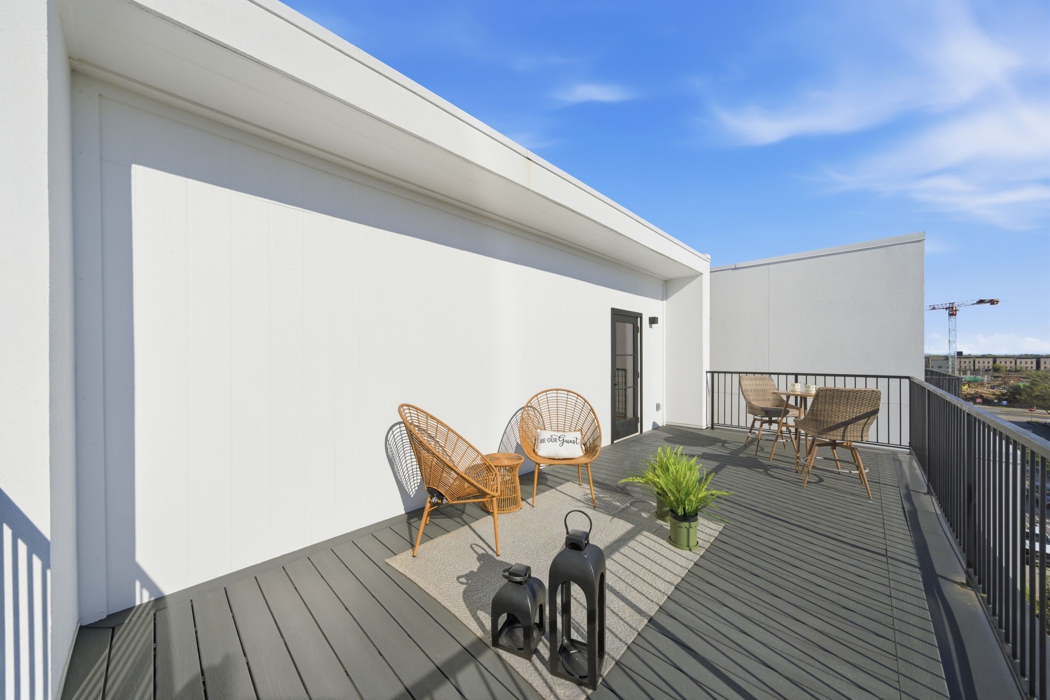 809 Memorial Heights Drive Houston, TX 77007 - Photo 10 of 40 a view of a deck with table and chairs and wooden floor