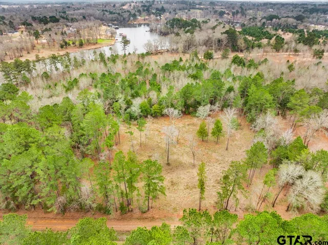 a view of lake with a city