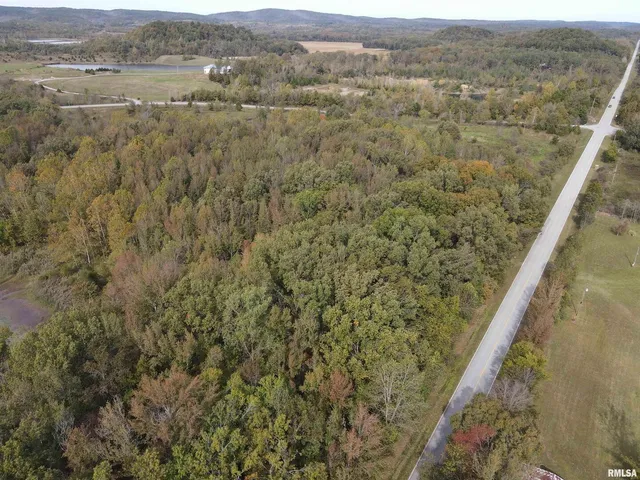 a view of a city with green field
