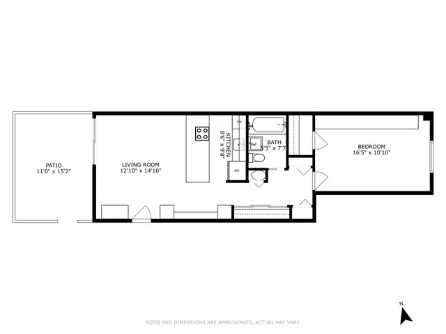 a view of a bench in a garden