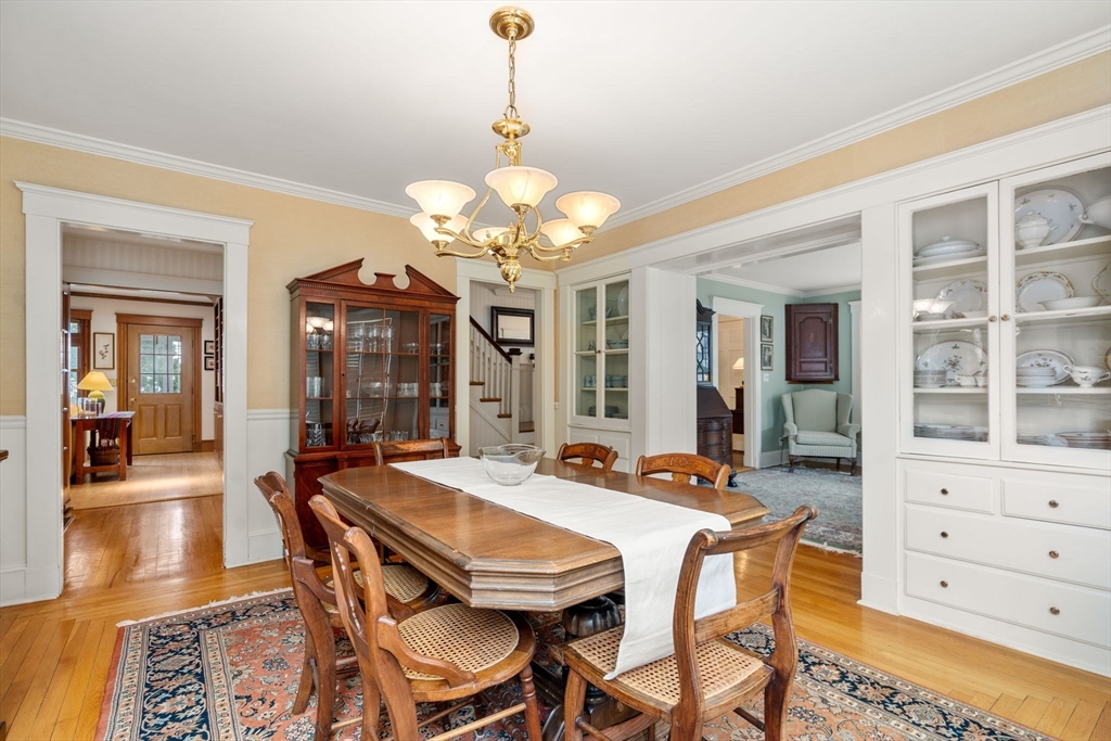 347 Manning Street Needham, MA 02492 - Photo 9 of 42 a view of a dining room with furniture and chandelier