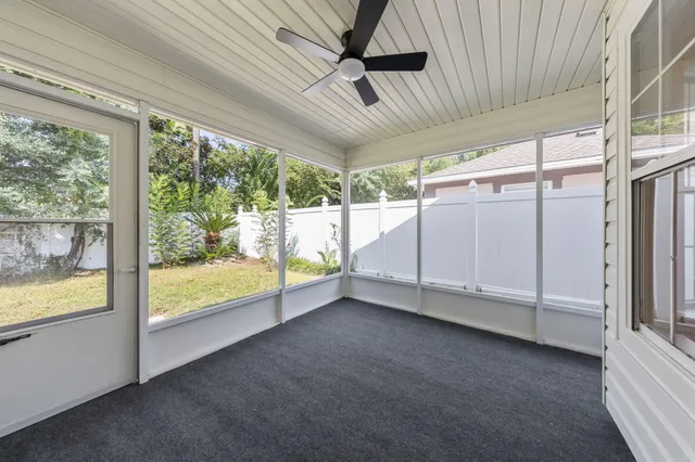 a view of a room with an outdoor space