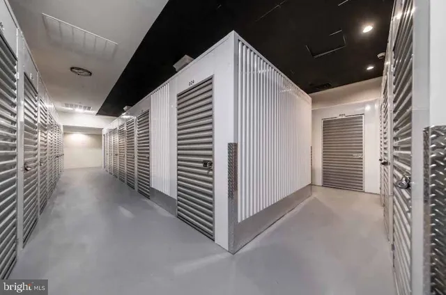 a view of an bike storage