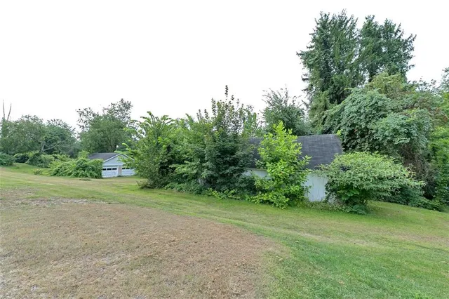 a big yard with lots of green space