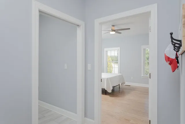 a bathroom with a sink double vanity and a mirror